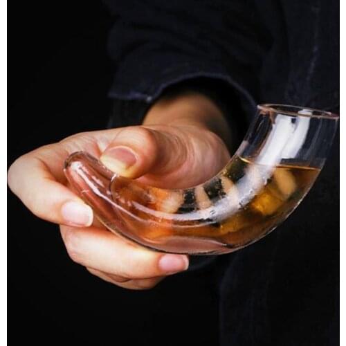 80ml Creative Vodka Wine Glasses Spain Style Ox Horn Shot Glass Rainbow Cocktail Cup Bar Night Club Tipsy Liquor Spirits Cup