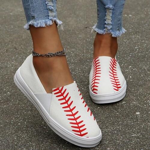 Women Vulcanize Shoes 2021 Fashion Casual Flat Shoes Women Canvas Shoes Women Printing Loafers Plus Size 43 Zapatos Para Mujer