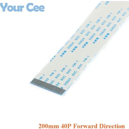 5pcs 200mm Length 40 Pins 0.5mm Pitch FFC FPC Ribbon Flat Cable Forward Direction For TTL Flex For Camera Touchpad Mouse Pad