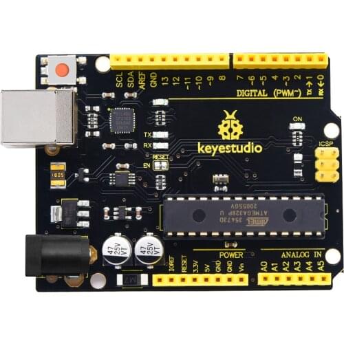 Keyestudio V4.0 Development Board W/USB Serial Chip CP2102 +USB Cable Compatible With Arduino Uno R3 Gift box