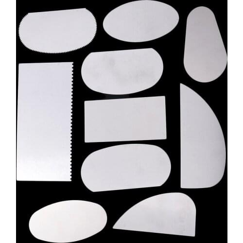 10 Pcs Pottery Clay Steel Scraper for Polymer Clay Scraper Pottery Tools Steel Cutter Ceramic Tools Steel Serrated Scraper Set