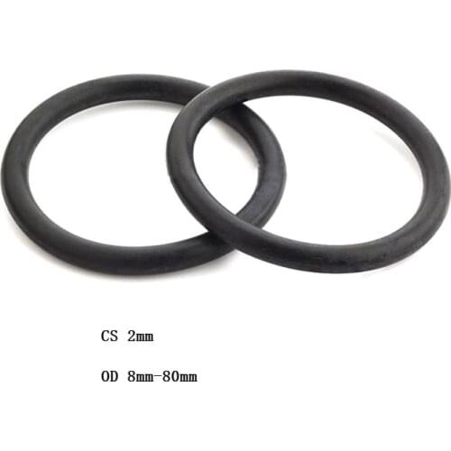 Nitrile O-Ring NBR Rubber Seal Washer Black O Ring OD 8mm-80mm CS 2mm