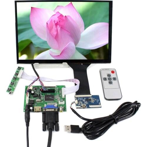HD MI VGA 2AV LCD driver Board work with 10.1inch B101EW05 or LP101WX1-SLP2 1280X800 LCD Screen With Capacitive Touch Panel