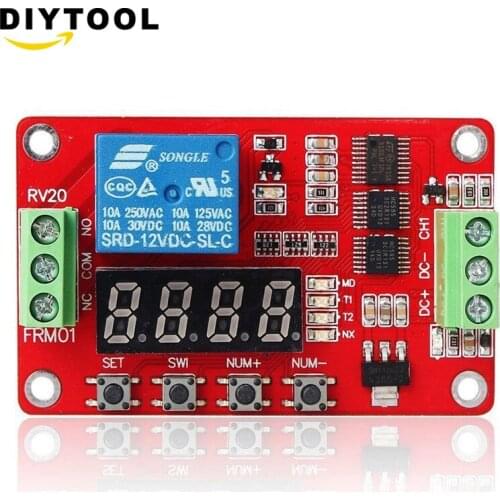 12V DC Multifunction Auto-lock Relay PLC Cycle Timer Time Delay Switch Module