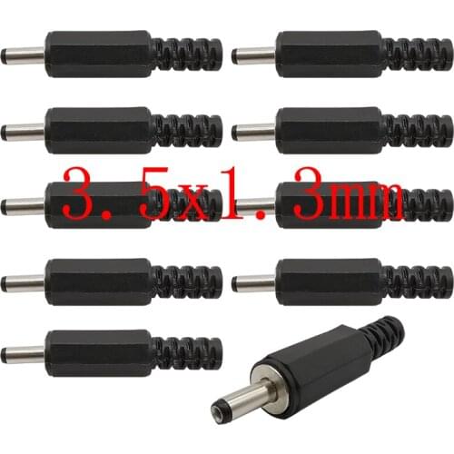 20/10/5/2pcs DC Connector 3.5 x 1.3mm DC Power Solder Male Plug Adapter 3.5*1.3mm Socket Mount Plug Wire Terminals Connectors