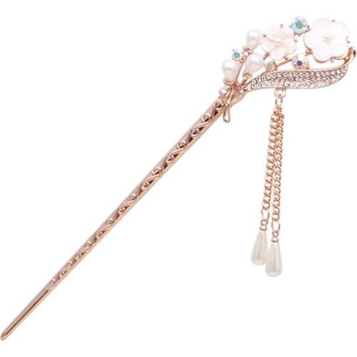 Various Fashion Women Elegant Bobby Pin Colorful Hairpin Rhinestone Hair Stick