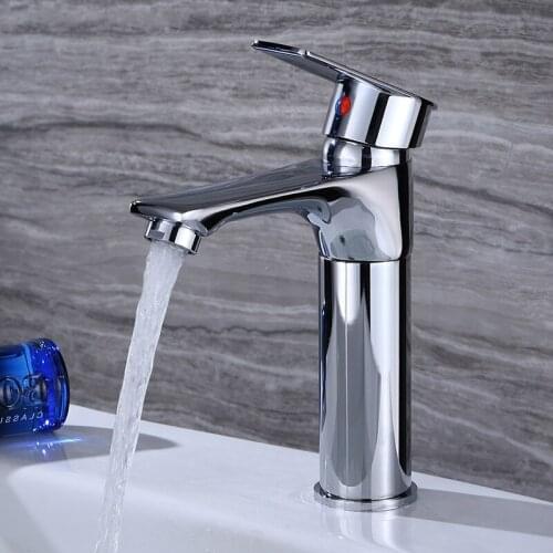 Bathroom Basin Faucet Single Lever Lift Up Down Sink Faucet Height Adjustable Cold and Hot Water Mixer Tap Bathroom Accessories