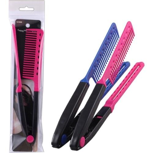 V-Shaped Clip-Type Curling Modeling Design DIY Hairdressing Combs Straightening Comb Hair Styling Tool