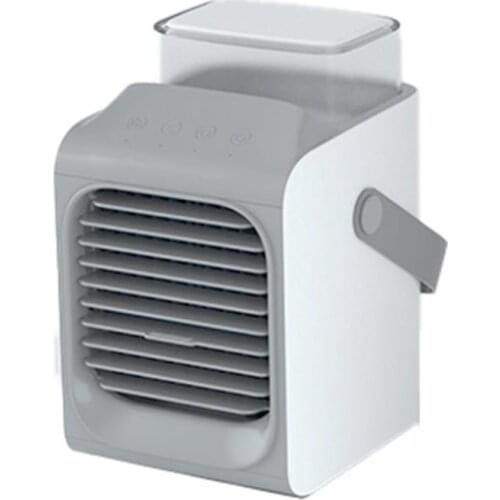 Shaking Head Fan Charging Small Desk Air Cooler Fan Portable Air Conditioner for Home Kitchen Office