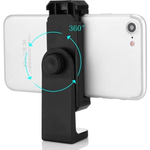 360 Degree Rotate Cell Phone Stand Vertical Bracket Smartphone Clip Holder 360 Adapter Tripod Mount for IPhone X Samsung Xiaomi