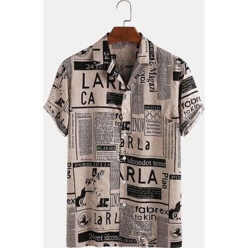 VIANKANI New Mens Shirt Fashion Casual 2021 European American Short Sleeve Lapel Camisas Para Hombre