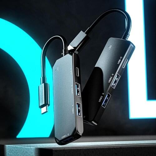 USB C HUB 3.0 Type C High-Speed Transmission Docking Port Multi-Splitter Adapter Compatible With Window Mac Computer Accessories