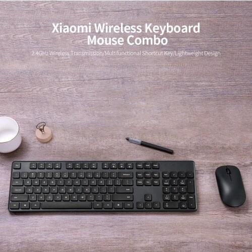 Xiaomi Keyboard Mouse Combo 2.4G Wireless Keyboard Mouse Set Portable Full-size 104 Keys Keyboard Lightweight Mouse Combo