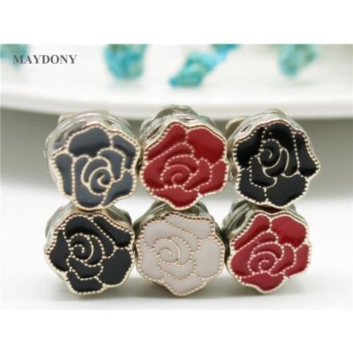 XT165 Fashion Small Size Flower Brooches Pin Scarf Buckle Metal Muslim Headwear Abaya Khimar Magnetic Hijab Scarf Magnet