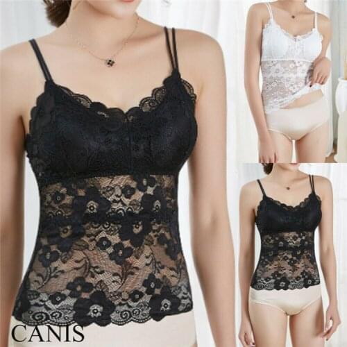 Women Casual Sleeveless Lace Tanks