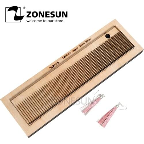 ZONESUN 260 Customized Leather Cutting Die Shape DIY Craft Supply Tassels Steel Rule Die Cut Classical Cellphone Strap Earring