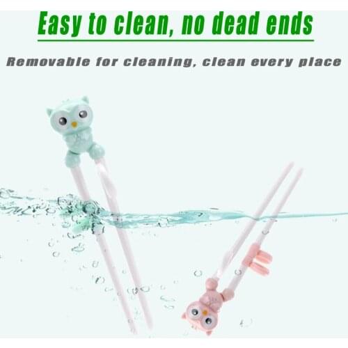 1 pair of childrens silicone chopsticks Cartoon learning chopsticks Reusable training chopsticks Cute childrens tableware set