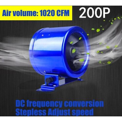 1PC 8 cun Quiet. Duct Fan Speed Controller - Exhaust Blower Six Inch powerful Frequency Exhaust Fan 70W 110V/220V