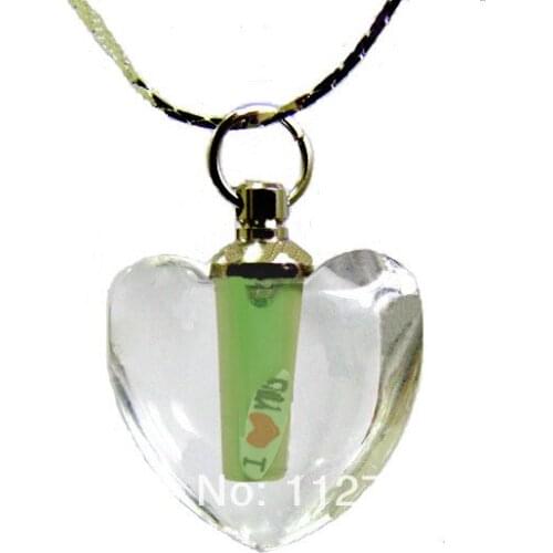25pcs/lot transparent Smooth hearts Rice vials pendants rice vial pendant perfume empty glass bottle glass spray perfume bottl