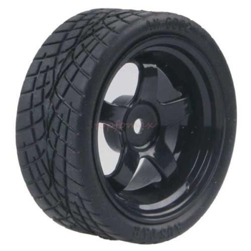 4pc 1/10 On-Road Car Tires 26*64MM Plastic Wheel Rim Rubber Tyre for HSP Tamiya HPI Kyosho Sakura 94122 94123 D3 D4 CS tt01 6030