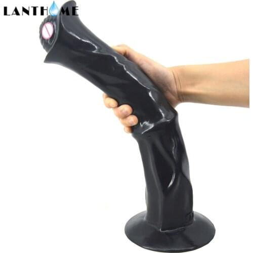 43cm Artificial Horse Penis Dildo Adult Female Masturbation Buffalo Penis Skin Simulation Adult Sex G Point New Long Anal Plug