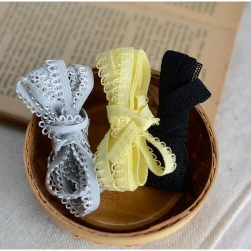 5 Meters/lot Elastic Stretch Lace Trimmings Diy Sewing Supplie Lace Band High Quality 1cm Small Lace Trim for Underwear
