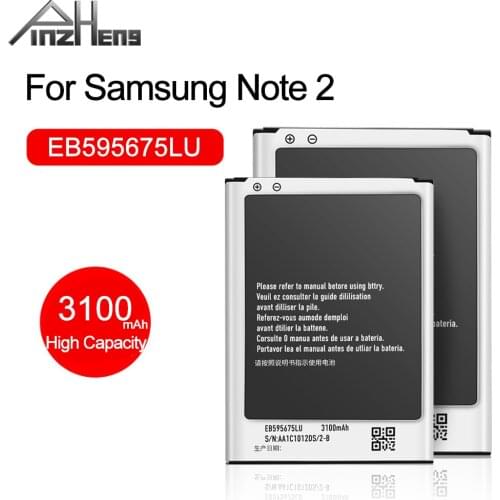 PINZHENG Note 2 Battery For Samsung Galaxy Note 2 N7100 N7105 Real Capacity 3100mAh Replacement Mobile Phone Batteries