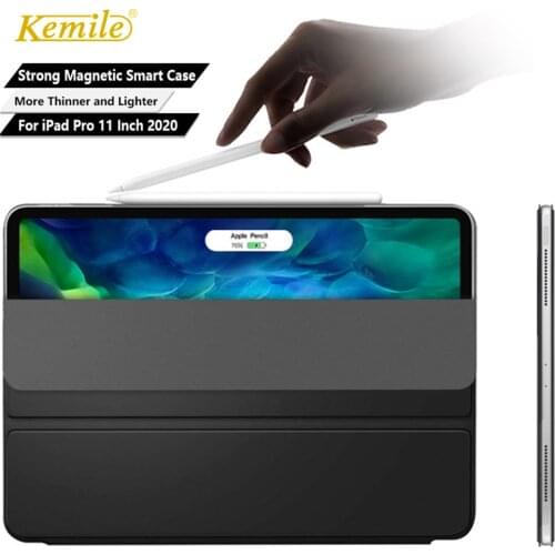 Case for New iPad Pro 11 Inch 2nd Generation 2020 Strong Magnetic Ultra Slim Minimalist Trifold Stand Cover with Auto Sleep Wake