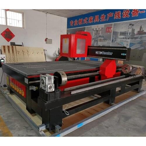ROBOTEC Wood Cnc Router 1325 PVC MDF Acrylic Cutting Machine With Rotary/Aluminium Cnc Milling Machine