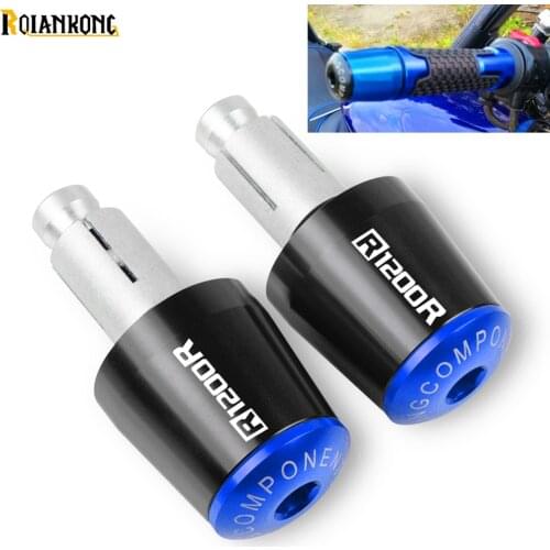 For BMW R1200R R 1200 R ABS 2006-2014 2013 2012 2011 2010 7/8mm CNC Aluminum Motorcycle Hand Bar End Handlebar Handle Grips Cap