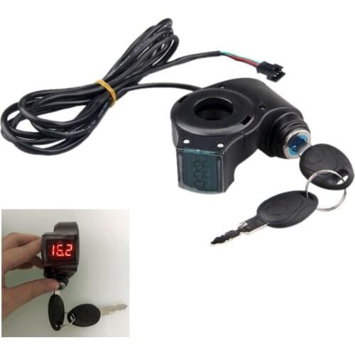 Electric bicycle thumb throttle display battery voltage key switch power key lock