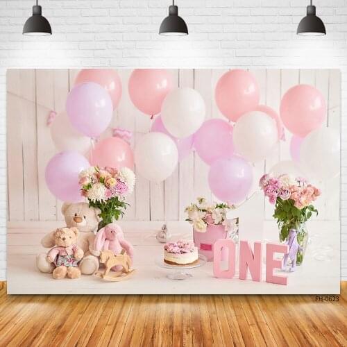 Flower Balloon Board Indoor Photocall Backdrops For Photo Studio Newborn Baby Shower 1st Birthday Party Photography Backgrounds