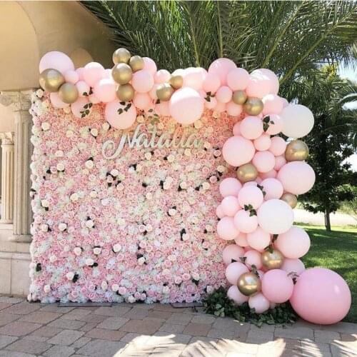 Artificial Rose 40x60cm Customized Colors Silk Rose Flower Wall Wedding Decoration Backdrop Artificial Flower Wall Romantic