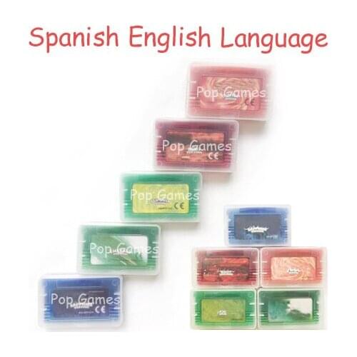 ESP Spanish English Leaf Ruby Red Sapphire Video Game Memory Cartridge Card for 32 Bit Console Accessories