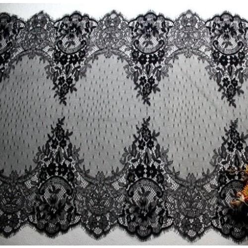 High quality beautiful eyelash lace Trim 55CM handmade fabric DIY clothing accessories curtain material
