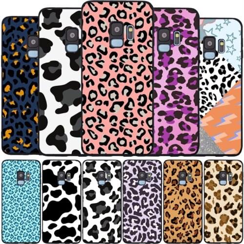Leopard Black Silicone Phone Case For Samsung S21 S20 A11 S10 S10E S9 S8 Plus Lite Note10 Note20 Ultra TPU Cover