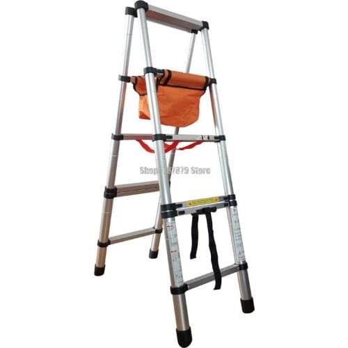 Herringbone Ladder Can Be Used As Household Ladder, Folding Telescopic Ladder, Aluminum Alloy Thickened Engineering Lad