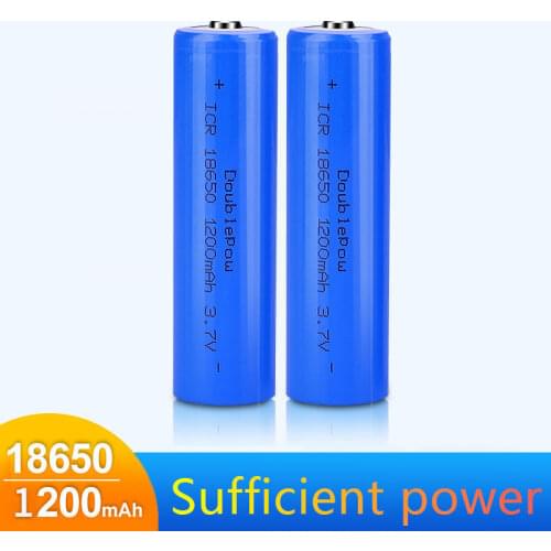 New 1200mAh 3.7V 18650 lithium Rechargeable Battery Accumulator for Flashlight Batteries Blue pointed