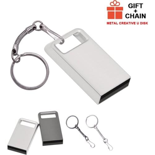 Metal mini USB Flash Drive 32gb 64gb thumbdrive Pendrive 16GB 8GB 128 mb Flash Memory Stick waterproof Pen Drive usb disk gift