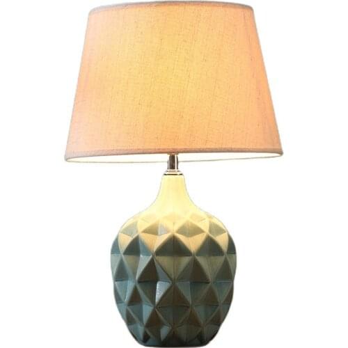 Fashion Creative Pineapple Design Ceramic Dimmer Table Lamp for Bedroom Bedside Living Room Modern Nordic Porcelain Desk Light