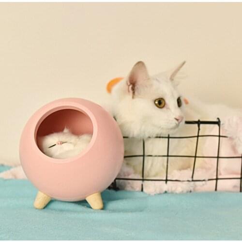 Novelty Luminous Toys Cute Cat Pet House LED Night Light Projector USB Sleep Light Kids Gift Decoration