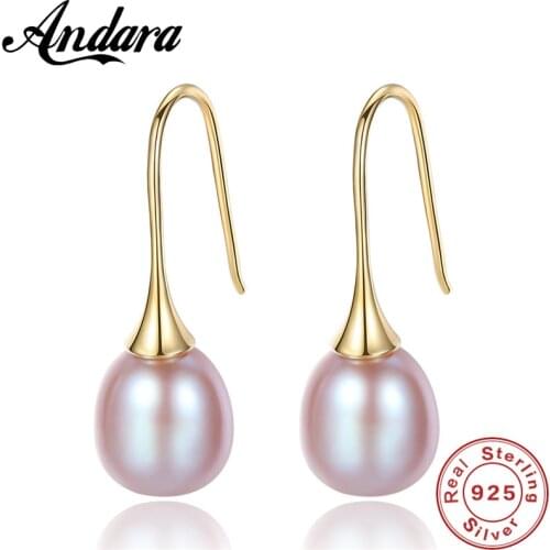 Top Quality Solid 925 Silver AAA Zircon & Natural Pearl Dangle Earrings for Woman Engagement Wedding Jewelry