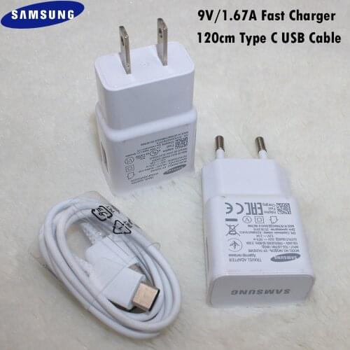 Original Samsung 9V1.67A Adptive Fast Charger USB 3.1 Type C USB Cable For Galaxy S10 S8 S9 plus note 8 9 10 A90 A80 A70 A60 A50