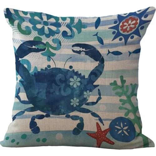 Famous Designer Home Decorative Linen Pillow Case Cover For Brand Quality Pillowcase Vintage Deep Sea Life octopus Design S1012