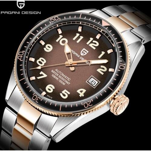 PAGANI DESIGN Top Brand Mens Mechanical Automatic Watches NH35 100M Waterproof Fashion Casual Sports Watch For Men Reloj Hombre