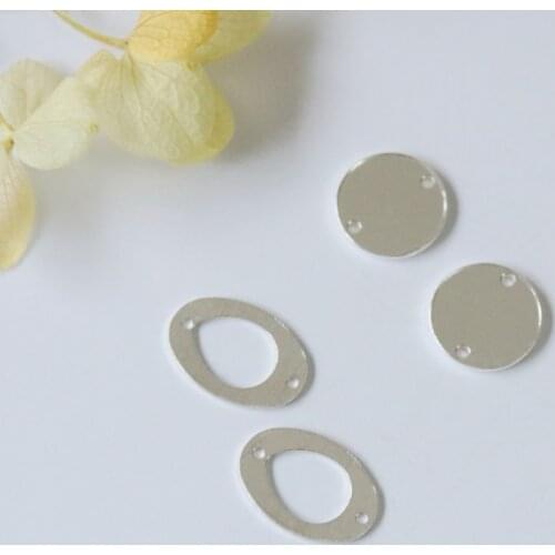 " Fake One Penalty Ten " 10MM/9*13MM 5G s925 Jewellery Two Holes Round Oval Charms Findings Jewelry Beads