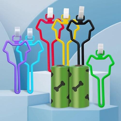 Pet Accessories Pure Color Clean Tools Leash Dispenser High Density Polyethylene Poop Bag Holder Hands Free for Dog