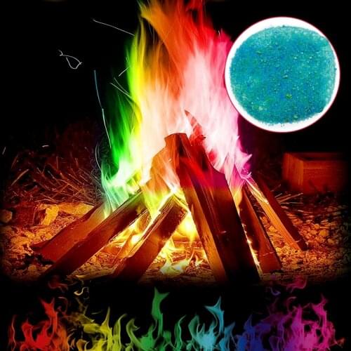 Magic Fire Colorful Flames Powder 10g/15g/25g Bonfire Sachets Pyrotechnics Magic Trick Outdoor Camping Hiking Survival Tools