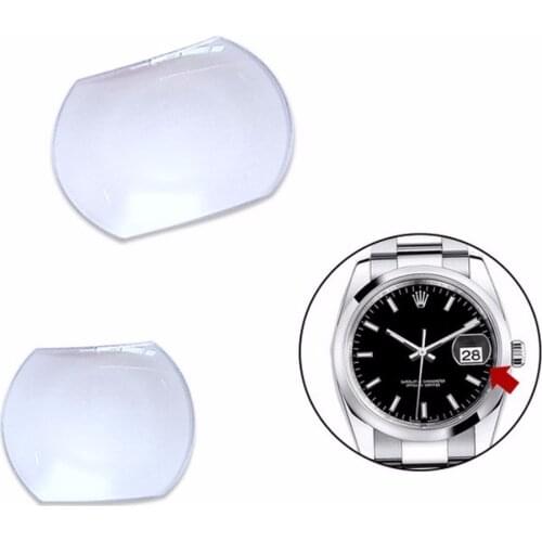 1pc High Transparency Watch Crystal Magnifier Scratch Resistant Sapphire Sapphire Bubble Crystal Glass 7.0x5.5mm/5.5x4.5mm