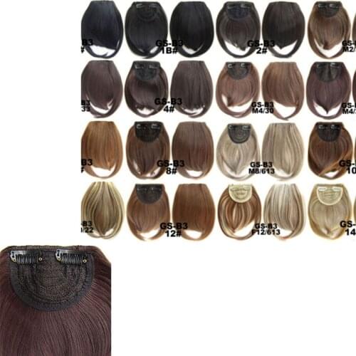 Hair Extensions Straight Synthetic Real Natural Hairpiece Short Front Neat Bangs Clip In Bang Fringe